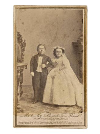 Mr. & Mrs. General Tom Thumb in their Wedding Costume