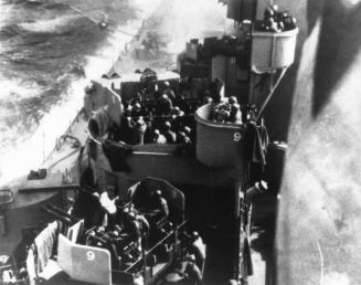 A Japanese "Kamikaze" strikes battleship USS Missouri during the Battle for Okinawa.