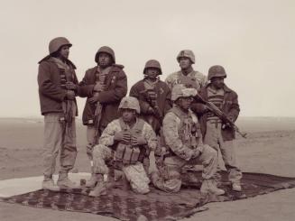 Afghan Police being trained by US Marines, Camp Leatherneck.