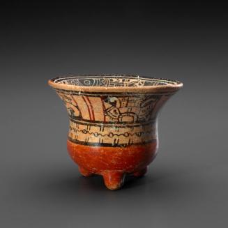 Tripod Bowl with Gods and Calendar Signs