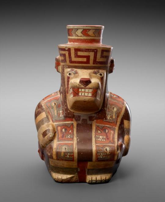 Feline-Headed Figural Jar