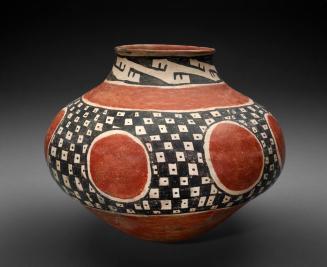 Tonto Polychrome Jar, Olla, with Checkerboard and Sun Designs