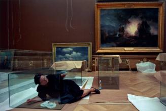 Preparation for the exhibition of artist Ivan Aivazovsky, the State Russian Museum. St. Petersburg, Russia.