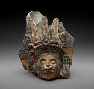Face with Headdress from Effigy Vessel