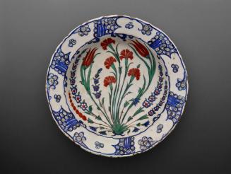 Carnation, Tulip, and Prunus Blossom Dish