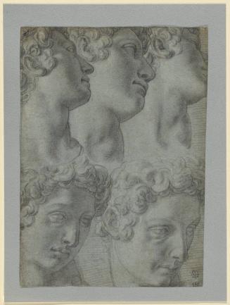 Five Studies of the Head of Giuliano de’ Medici, after Michelangelo