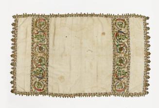 Embroidered Linen with Grotesques