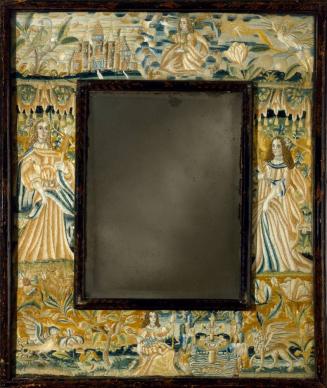 Mirror with Raised-Work Embroidery
