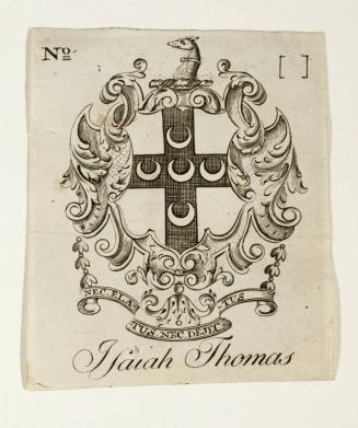 Bookplate for Isaiah Thomas (1749–1831)