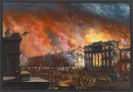 View of the Great Fire in New York, 1835