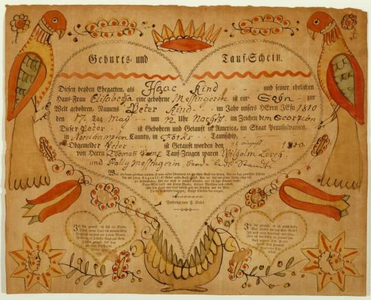 Birth and Baptismal Certificate