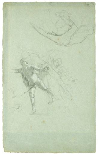 Study for "The Siege of Gibraltar" (Study for a Figure on a Cannon in the Longboat)