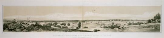 Panorama Der Stadt Neu-Braunfels In Texas aufgenommen von der Südwestseite im Sommer 1847