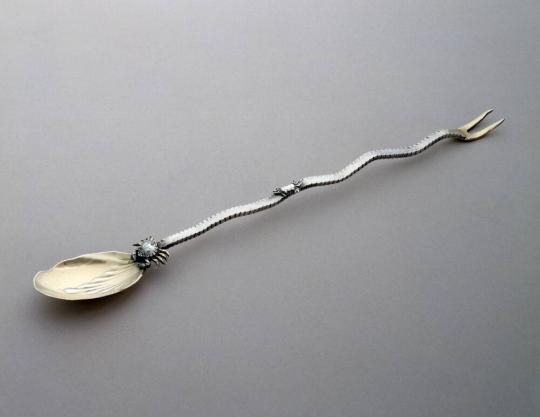 Olive Spoon and Fork