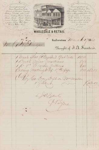 Bill of Sale dated March 19, 1860