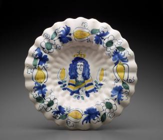 Dish with Portrait of William III (r. 1689–1702)