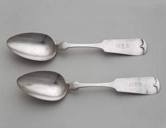 Set of spoons, comprised of 36 tablespoons, 22 dessert spoons, and 12  teaspoons, All Works