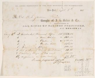 Bill of Sale to Col. B. S. Jordan