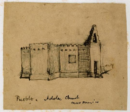 Pueblo, Adobe Church, New Mexico