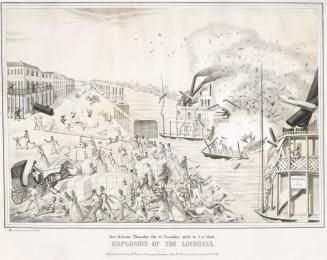 New Orleans Thursday the 15 of November 1849 at 5 o'clock, Explosion of the Louisiana