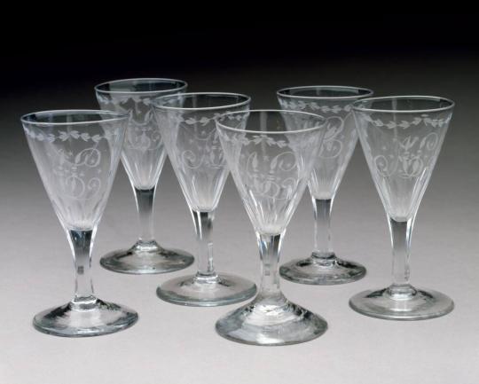 Set of Six Wine Glasses