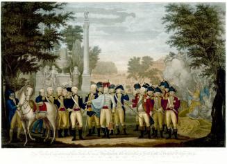 The British surrendering their Arms to Gen. Washington after their defeat at York Town in Virginia October 1781