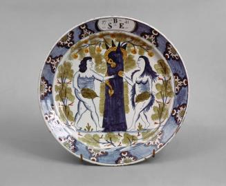 Dish with Adam and Eve