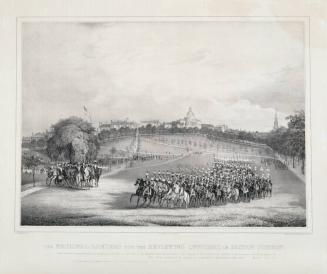 The National Lancers with the Reviewing Officers on Boston Common
