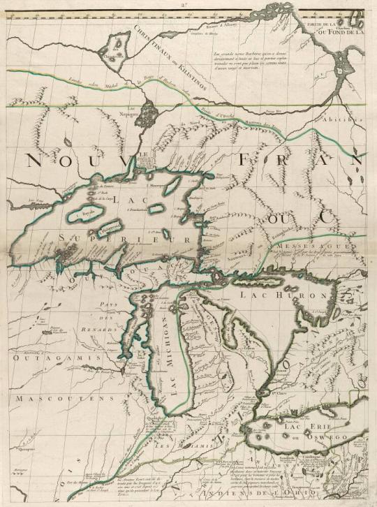 A Map of the British and French Dominions in America