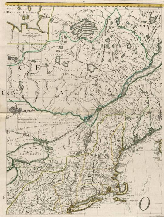 A Map of the British and French Dominions in America