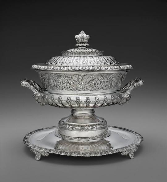 Soup Tureen with Cover on Stand