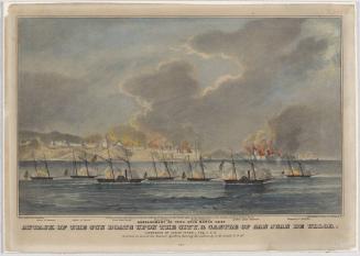 Attack of the Gun Boats upon the City, & Castle of San Juan de Ulloa