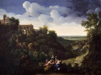 View of Tivoli with the Flight into Egypt