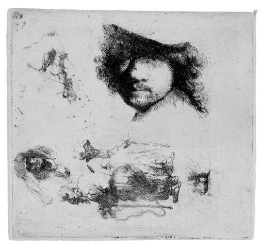 Self-Portrait with Various Studies