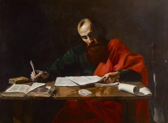 Saint Paul Writing His Epistles