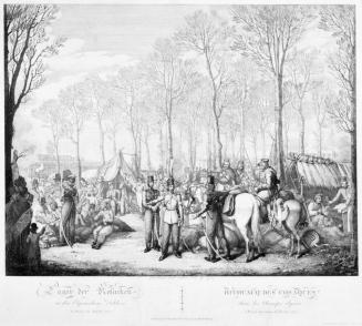 Lager der Kosacken in den Elyseischen Feldern zu Paris im April 1814