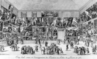 Coup-d'oeil exact de l'arrangement des Peintures au Salon du Louvre, en 1785