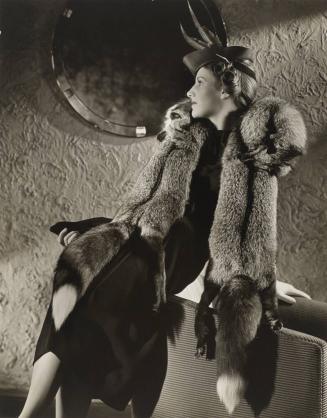 [Woman Wearing Fur Stole]