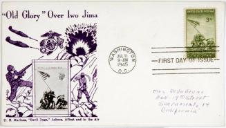 "Old Glory" Over Iwo Jima, First Day Cover
