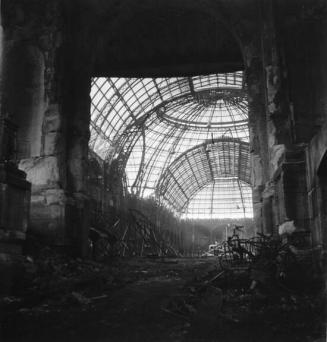 The Grand Palais, burned by the Germans before their flight