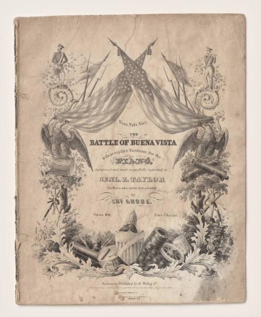 Sheet Music: "The Battle of Buena Vista, a descriptive Fantasie for the piano"