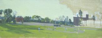 Preparatory sketch for "Softball Practice, Skowhegan"