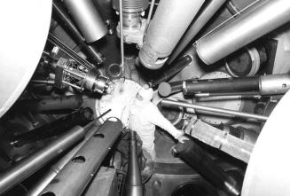 Placing the target inside the main target chamber, NOVA: the world's most powerful laser: built for Star Wars research