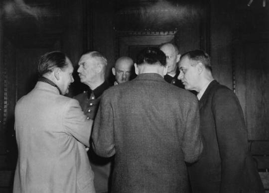 Nuremburg War Crimes Tribunal (Göring's conference with lawyer)
