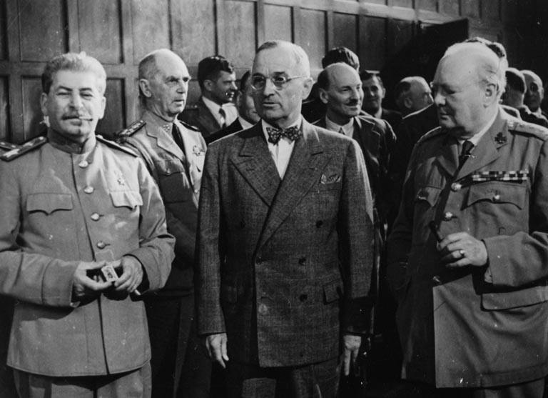 Potsdam Conference (Truman, Stalin, and British representative and ...