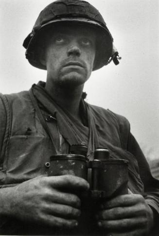 Shell-shocked soldier awaiting transportation away from the front