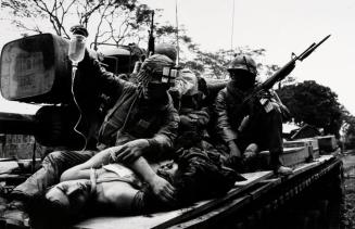 Dying Marine being rushed to field hospital during the battle of Hue