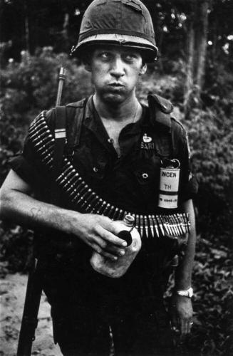 Shell-shocked soldier awaiting transportation away from the front line,  Hue, Vietnam, All Works