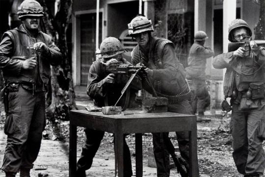 Shell-shocked soldier awaiting transportation away from the frontline, Hue, McCullin, Don