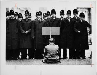 Protestor, Cuban missile crisis, Whitehall, London